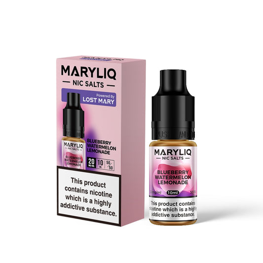 Maryliq BLUEBERRY WATERMELON LEMONADE 10ml Elfbar Lost Mary Nicotine Salts E-Liquid 10mg / 20mg Nic Salt