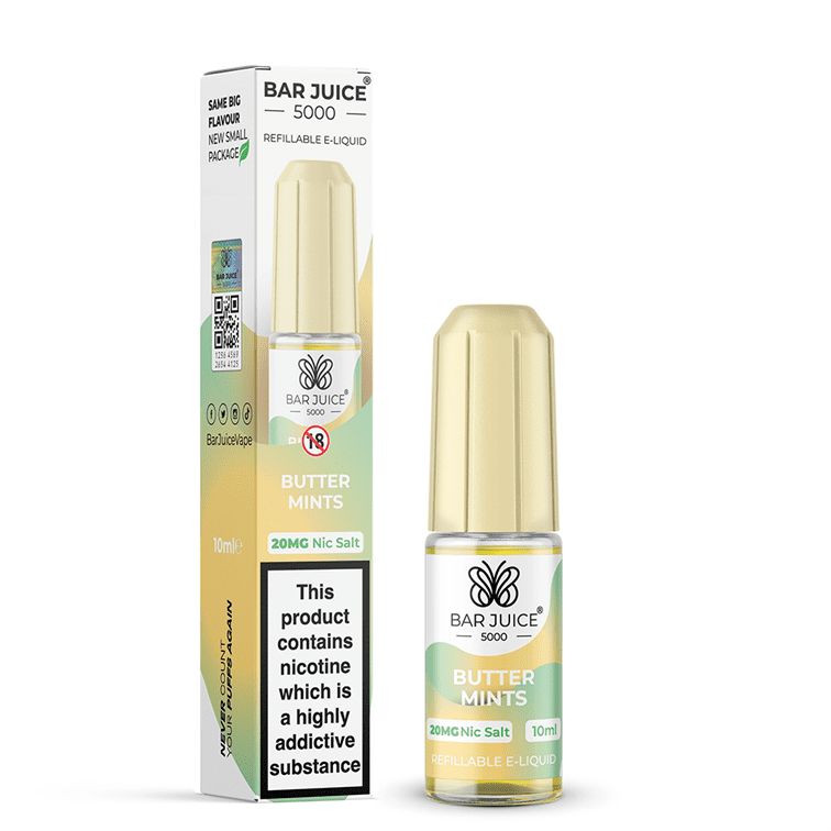 Bar Juice 5000 Nic Salt 10ml Nicotine Salt E-Liquid - BUTTER MINTS