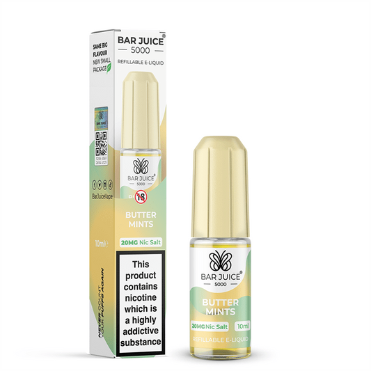 Bar Juice 5000 Nic Salt 10ml Nicotine Salt E-Liquid - BUTTER MINTS