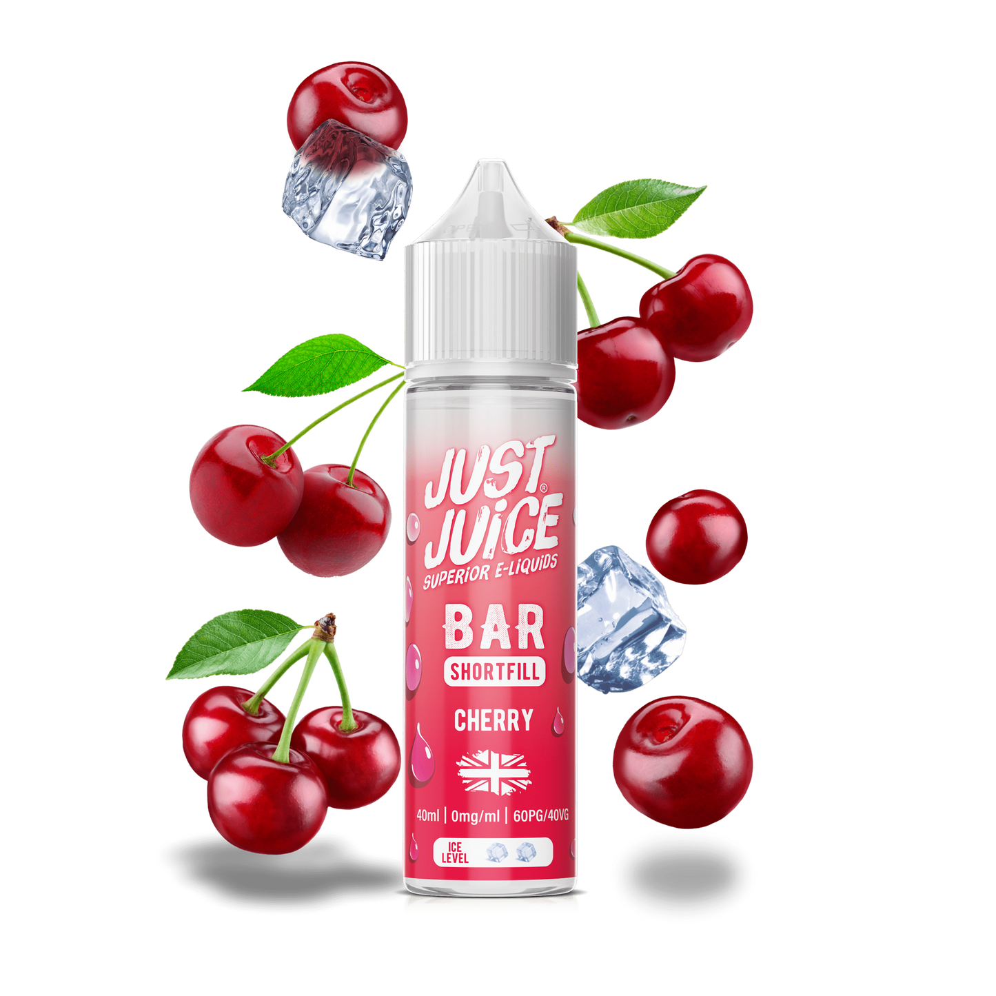 Just Juice 40/60 40ml Bar Pod Shortfill E-liquid Zero Nic 0mg - CHERRY