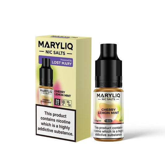 Maryliq CHERRY LEMON MINT 10ml Elfbar Lost Mary Nicotine Salts E-Liquid 10mg / 20mg Nic Salt