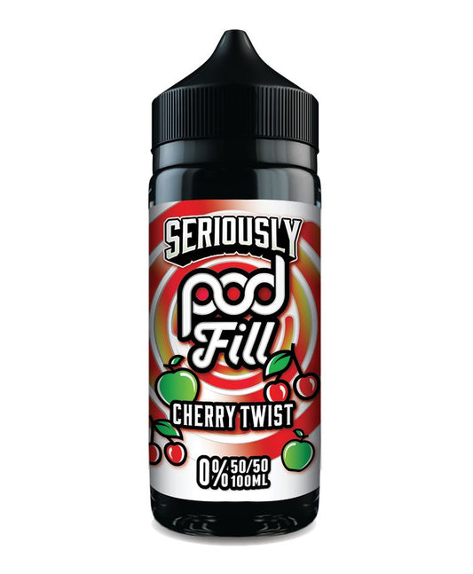 Seriously Pod Fill 50/50 VG/PG 100ml Shortfill E-liquid Zero Nic 0mg - CHERRY TWIST