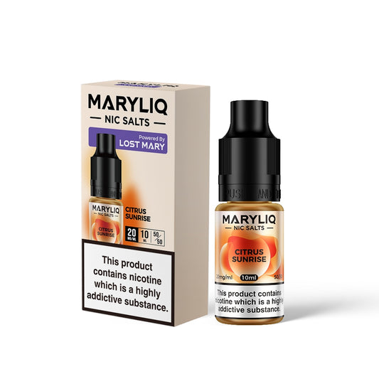 Maryliq CITRUS SUNRISE 10ml Elfbar Lost Mary Nicotine Salts E-Liquid 10mg / 20mg Nic Salt