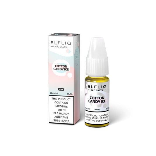 Elfliq COTTON CANDY ICE (P&B CLOUDD) 10ml Elfbar Nicotine Salts E-Liquid 5mg / 10mg / 20mg Nic Salt