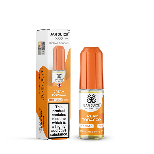 Bar Juice 5000 Nic Salt 10ml Nicotine Salt E-Liquid - CREAM TOBACCO