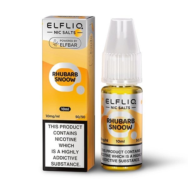 Elfliq RHUBARB SNOOW 10ml Elfbar Nicotine Salts E-Liquid 5mg / 10mg / 20mg Nic Salt