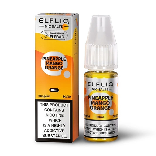 Elfliq PINEAPPLE MANGO ORANGE 10ml Elfbar Nicotine Salts E-Liquid 5mg / 10mg / 20mg Nic Salt
