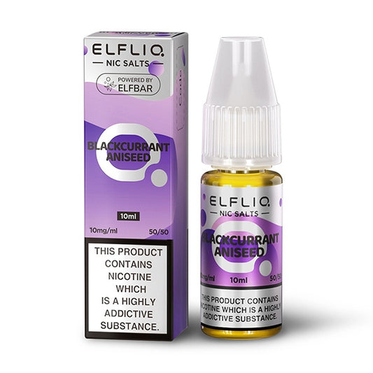 Elfliq BLACKCURRANT ANISEED 10ml Elfbar Nicotine Salts E-Liquid 5mg / 10mg / 20mg Nic Salt