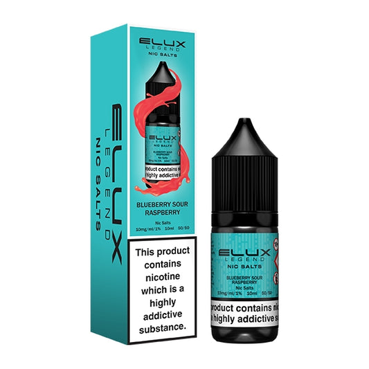 Elux Legend 10ml Nicotine Salt E-Liquid BLUEBERRY SOUR RASPBERRY 10mg / 20mg Nic Salts