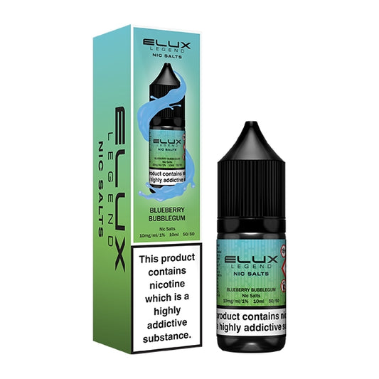 Elux Legend 10ml Nicotine Salt E-Liquid BLUEBERRY BUBBLEGUM 10mg / 20mg Nic Salts