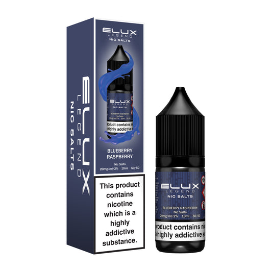 Elux Legend 10ml Nicotine Salt E-Liquid BLUEBERRY RASPBERRY 10mg / 20mg Nic Salts