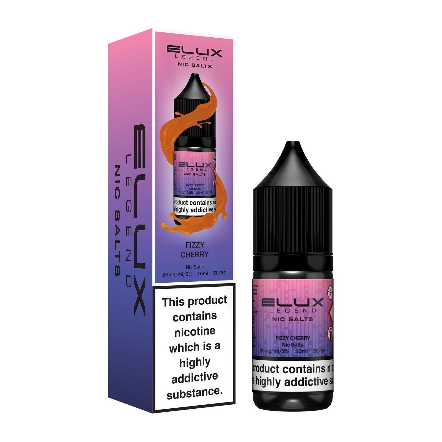 Elux Legend 10ml Nicotine Salt E-Liquid FIZZY CHERRY 10mg / 20mg Nic Salts