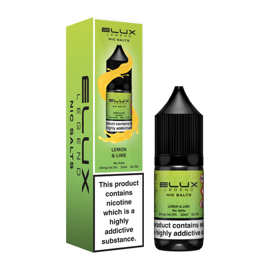 Elux Legend 10ml Nicotine Salt E-Liquid LEMON & LIME 10mg / 20mg Nic Salts