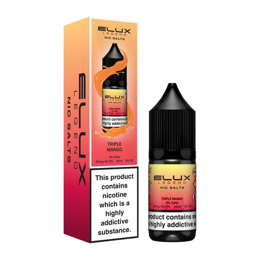Elux Legend 10ml Nicotine Salt E-Liquid TRIPLE MANGO 10mg / 20mg Nic Salts