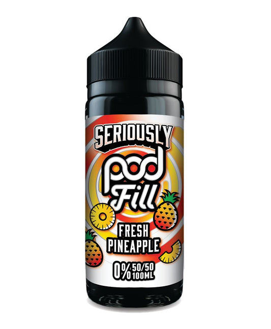 Seriously Pod Fill 50/50 VG/PG 100ml Shortfill E-liquid Zero Nic 0mg - FRESH PINEAPPLE