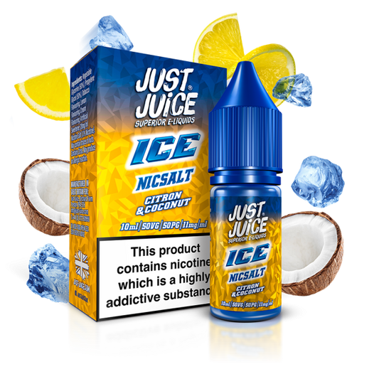 Just Juice Ice Nic Salts 10ml 11mg / 20mg - CITRON & COCONUT (ICE)