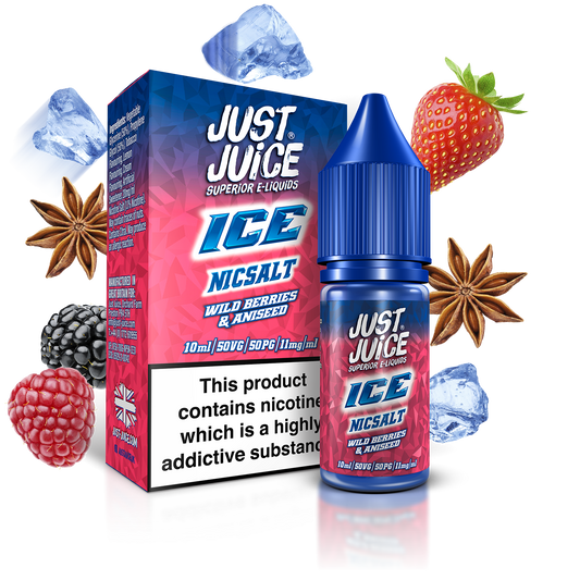 Just Juice Ice Nic Salts 10ml 11mg / 20mg - WILD BERRIES & ANISEED (ICE)