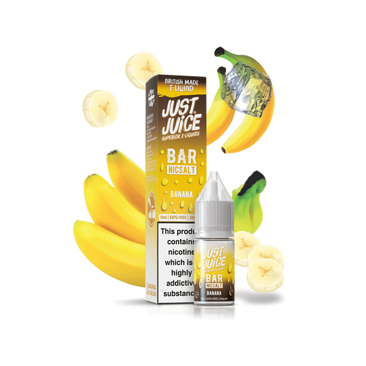 Just Juice Bar Range Nic Salts 10ml 5mg / 10mg / 20mg - BANANA