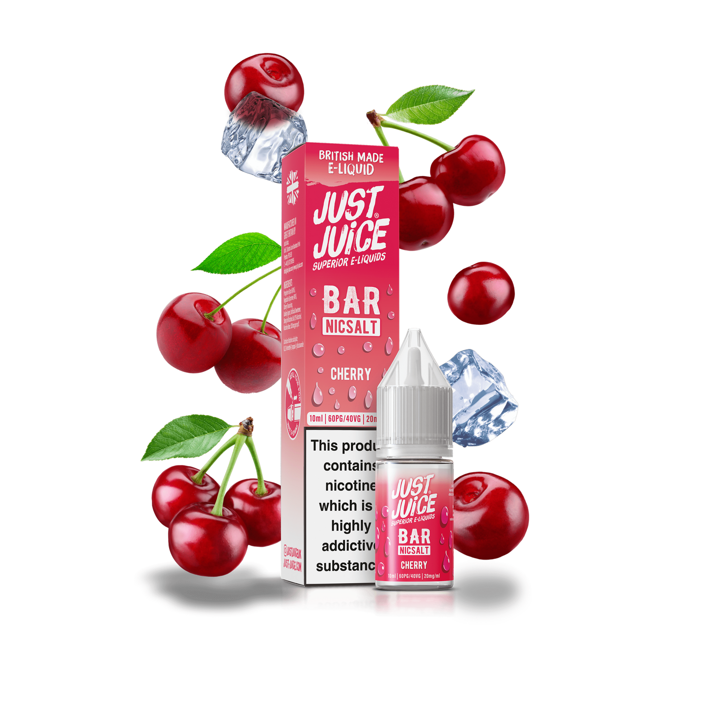 Just Juice Bar Range Nic Salts 10ml 5mg / 10mg / 20mg - CHERRY