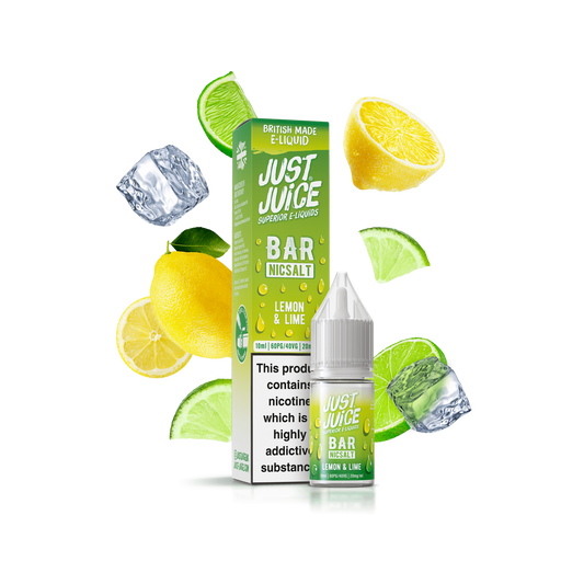 Just Juice Bar Range Nic Salts 10ml 5mg / 10mg / 20mg - LEMON & LIME