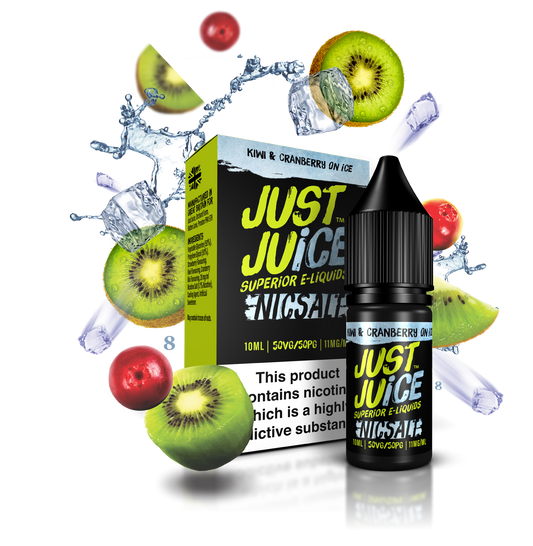 Just Juice Nic Salts 10ml 11mg / 20mg - KIWI & CRANBERRY ON ICE