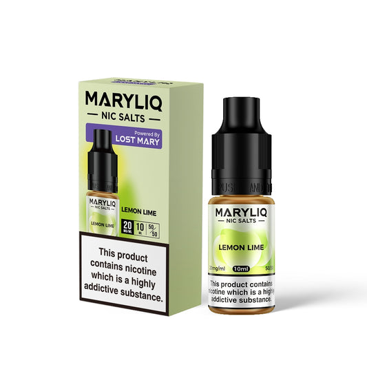 Maryliq LEMON LIME 10ml Elfbar Lost Mary Nicotine Salts E-Liquid 10mg / 20mg Nic Salt