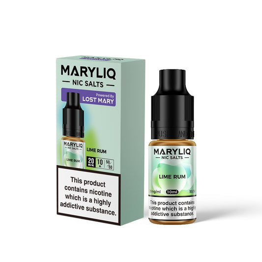 Maryliq LIME RUM 10ml Elfbar Lost Mary Nicotine Salts E-Liquid 10mg / 20mg Nic Salt