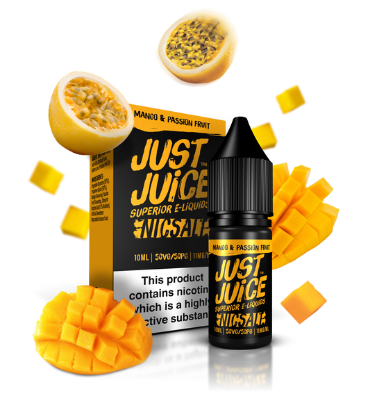 Just Juice Nic Salts 10ml 11mg / 20mg - MANGO & PASSION FRUIT