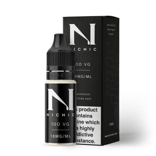 NicNic 10ml Nicotine 100% VG Shot - 18mg