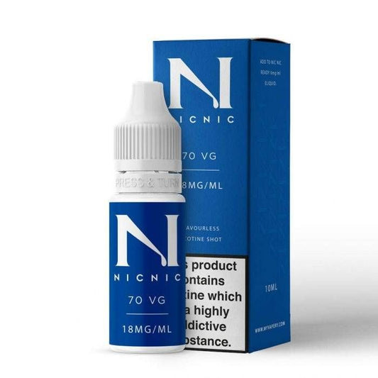 NicNic 10ml Nicotine 70/30 VG/PG Shot - 18mg