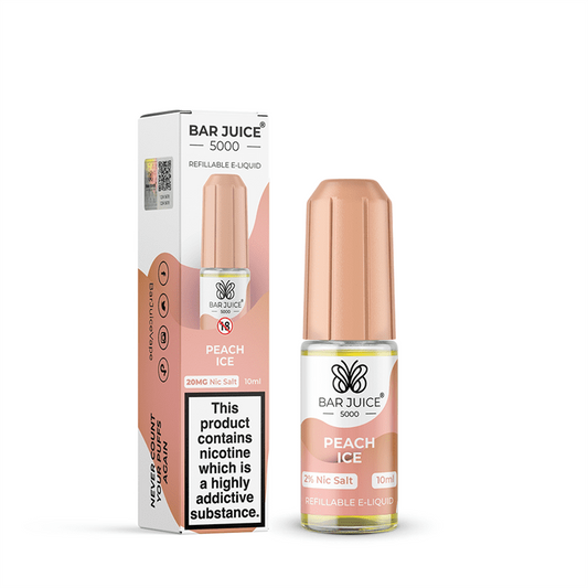 Bar Juice 5000 Nic Salt 10ml Nicotine Salt E-Liquid - PEACH ICE
