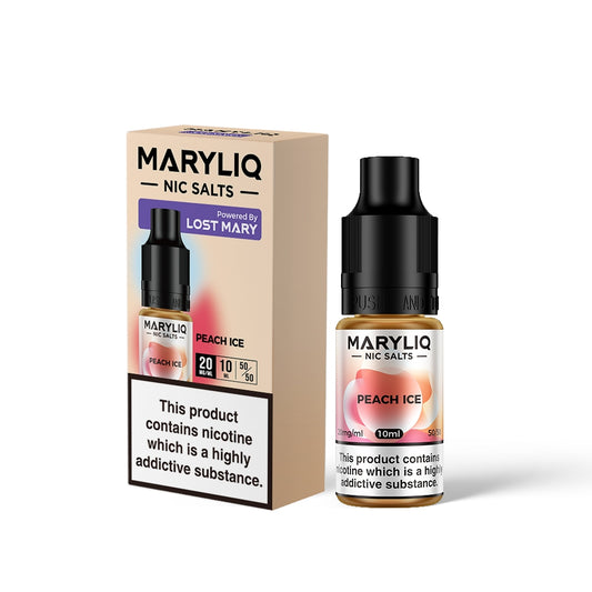 Maryliq PEACH ICE 10ml Elfbar Lost Mary Nicotine Salts E-Liquid 10mg / 20mg Nic Salt