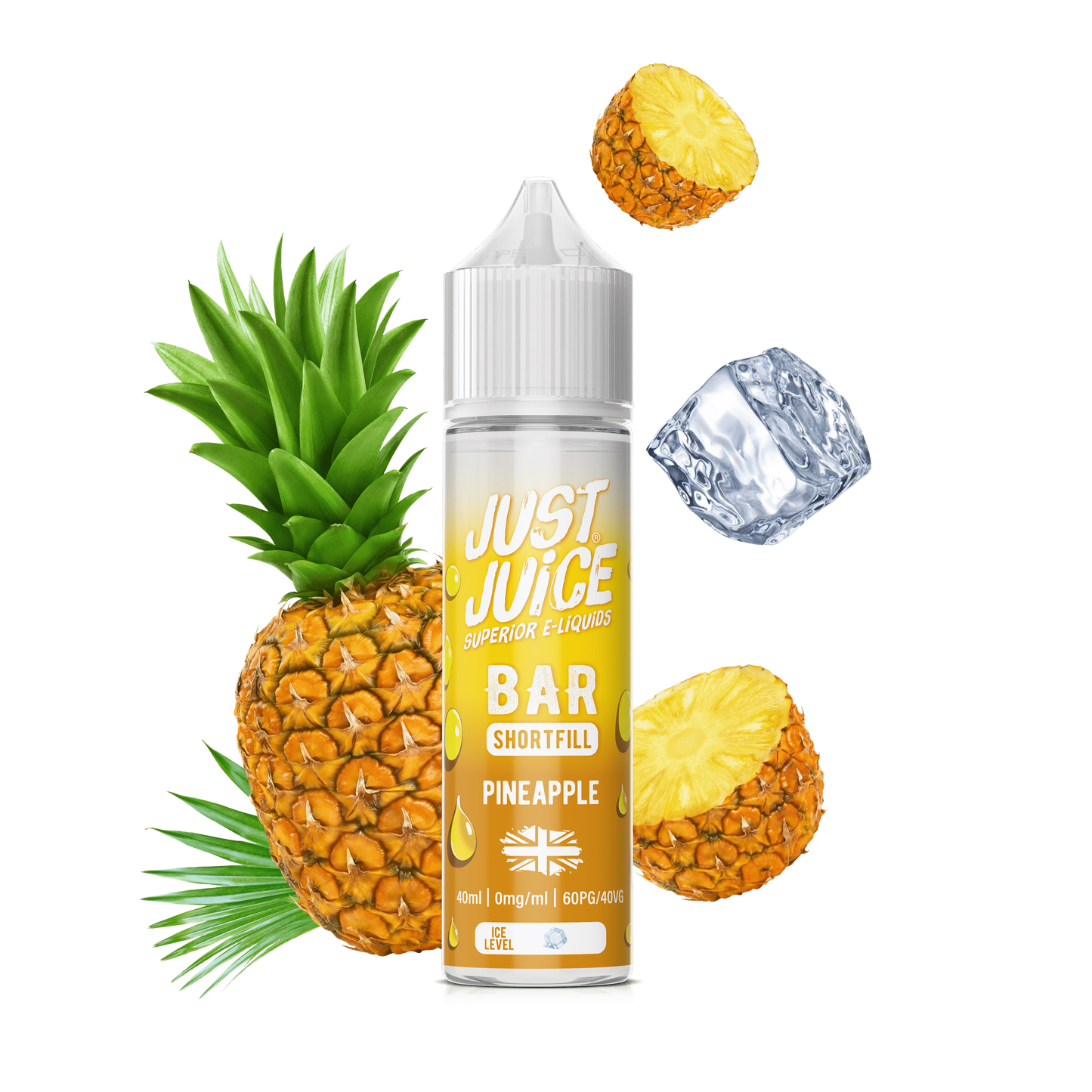 Just Juice 40/60 40ml Bar Pod Shortfill E-liquid Zero Nic 0mg - PINEAPPLE
