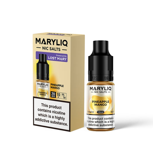 Maryliq PINEAPPLE MANGO 10ml Elfbar Lost Mary Nicotine Salts E-Liquid 10mg / 20mg Nic Salt