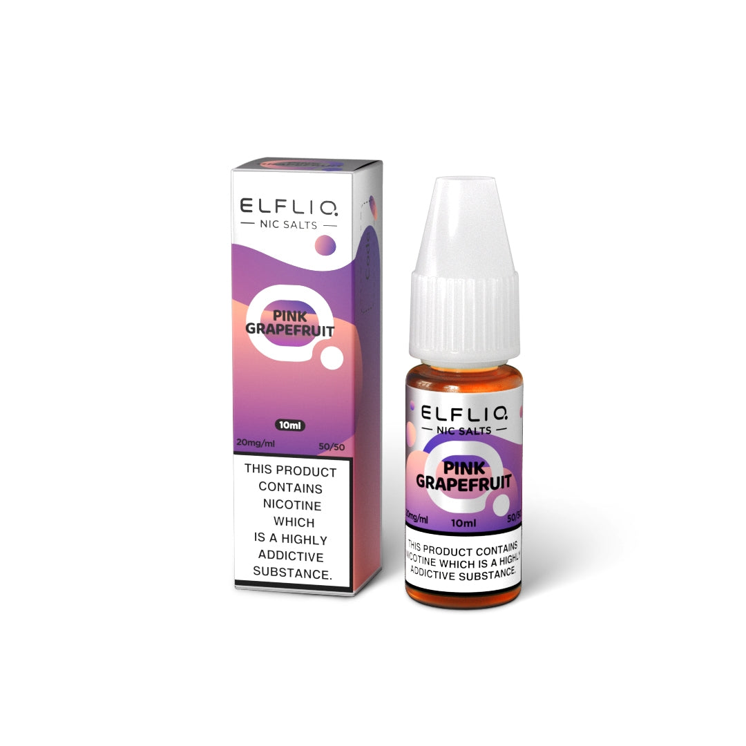 Elfliq PINK GRAPEFRUIT 10ml Elfbar Nicotine Salts E-Liquid 5mg / 10mg / 20mg Nic Salt