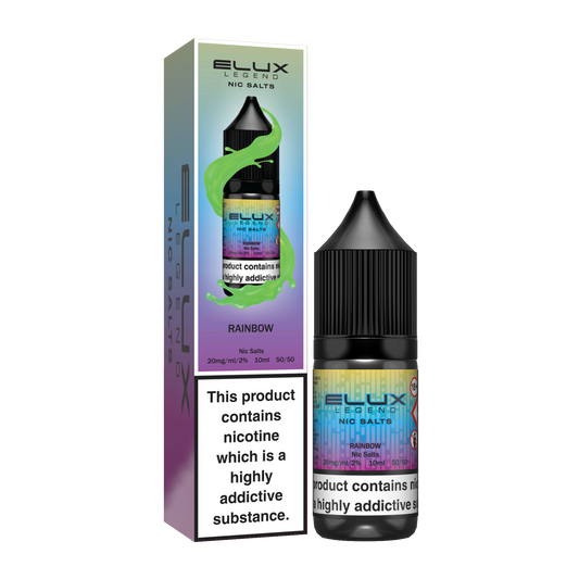Elux Legend 10ml Nicotine Salt E-Liquid RAINBOW 10mg / 20mg Nic Salts