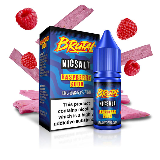 Just Juice Brutal Nic Salts 10ml 11mg / 20mg - RASPBERRY SOUR