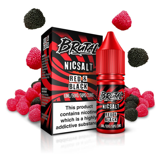Just Juice Brutal Nic Salts 10ml 11mg / 20mg - RED & BLACK