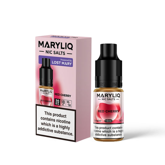 Maryliq RED CHERRY 10ml Elfbar Lost Mary Nicotine Salts E-Liquid 10mg / 20mg Nic Salt