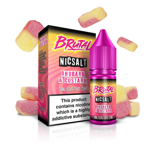 Just Juice Brutal Nic Salts 10ml 11mg / 20mg - RHUBARB & CUSTARD