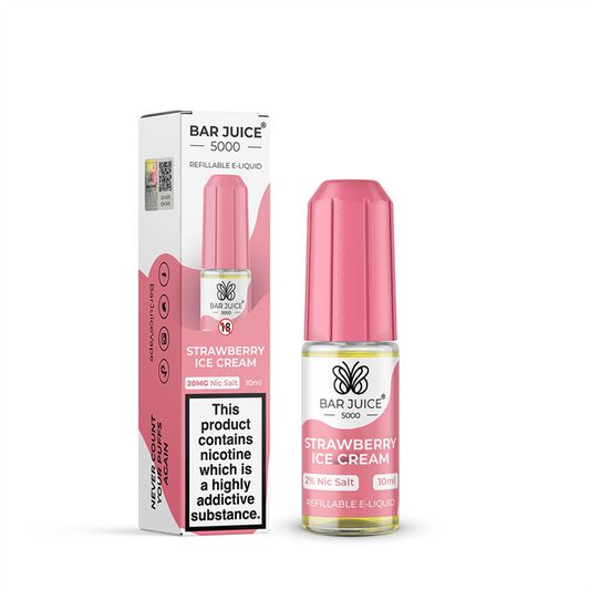 Bar Juice 5000 Nic Salt 10ml Nicotine Salt E-Liquid - STRAWBERRY ICE CREAM