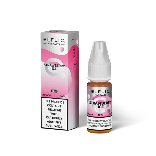 Elfliq STRAWBERRY ICE 10ml Elfbar Nicotine Salts E-Liquid 5mg / 10mg / 20mg Nic Salt