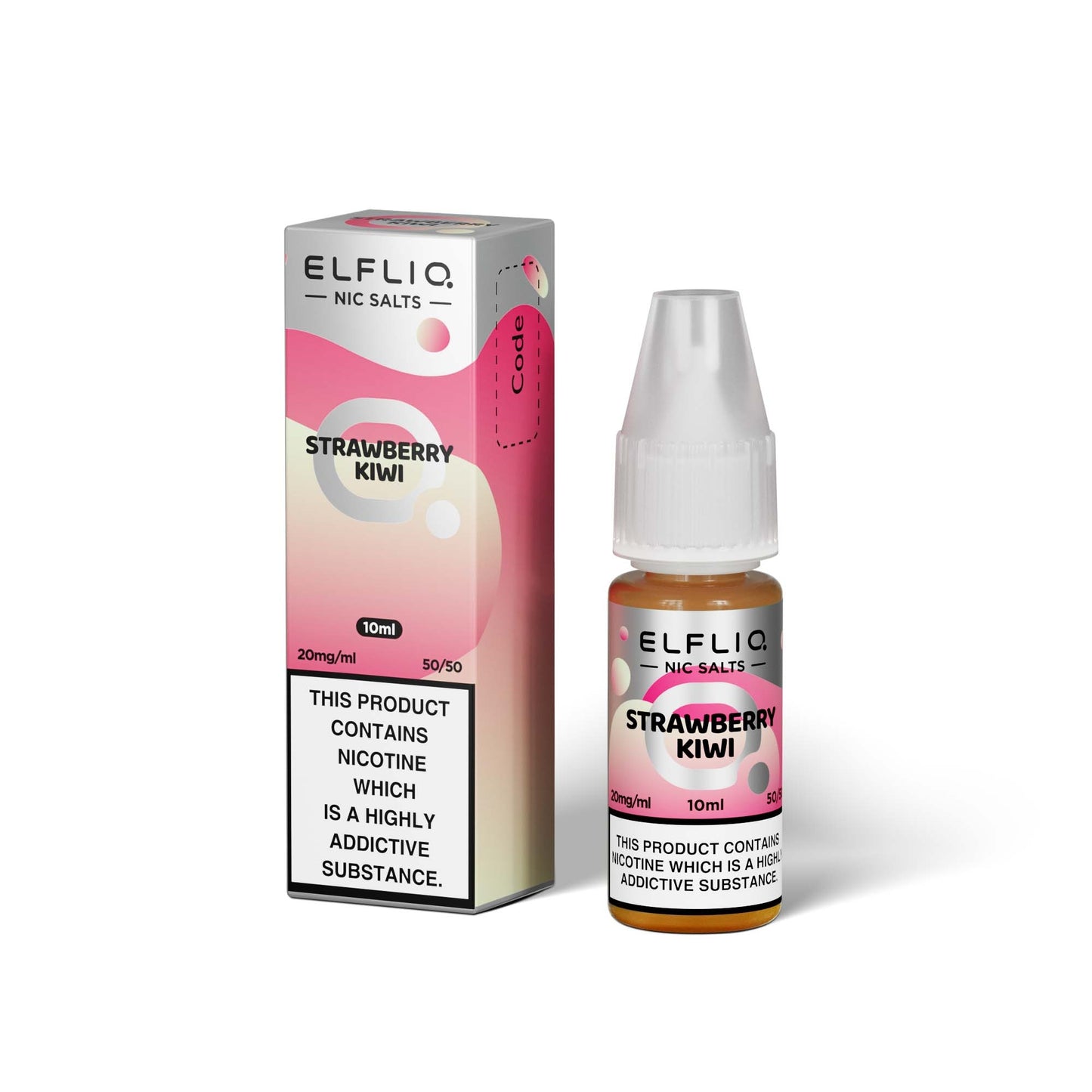 Elfliq STRAWBERRY KIWI 10ml Elfbar Nicotine Salts E-Liquid 5mg / 10mg / 20mg Nic Salt