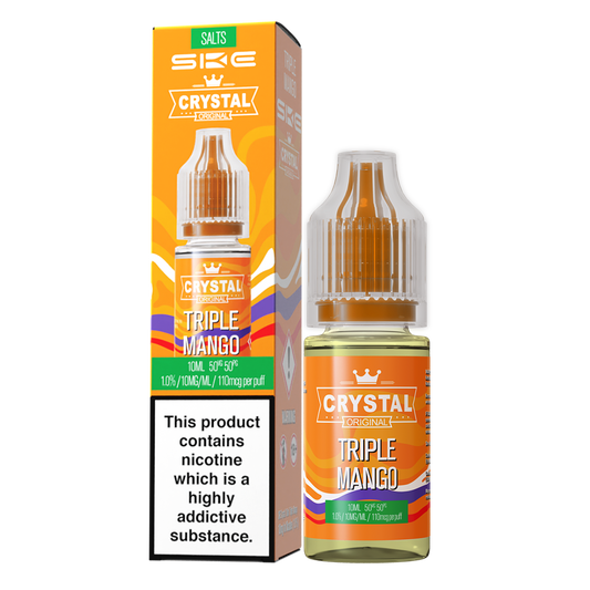 SKE - Crystal Original Nicotine Salts E-Liquids 10ml Single Bottle 10mg / 20mg Nic Salt - TRIPLE MANGO