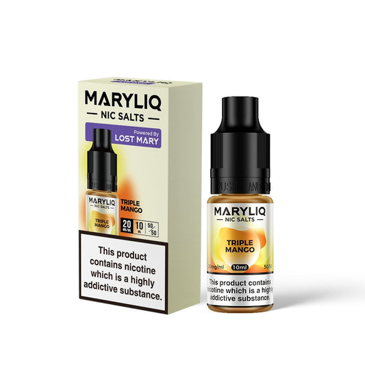 Maryliq TRIPLE MANGO 10ml Elfbar Lost Mary Nicotine Salts E-Liquid 10mg / 20mg Nic Salt