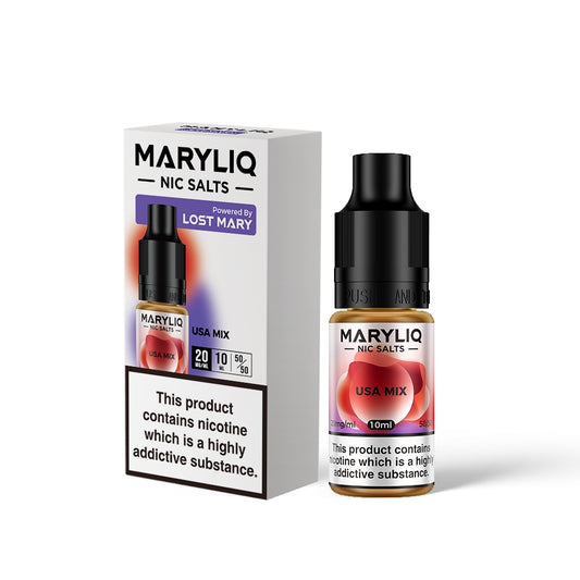 Maryliq USA MIX 10ml Elfbar Lost Mary Nicotine Salts E-Liquid 10mg / 20mg Nic Salt