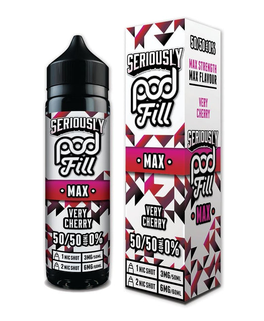 Seriously Pod Fill MAX 50/50 VG/PG 40ml Shortfill E-liquid Zero Nic 0mg - VERY CHERRY