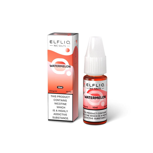 Elfliq WATERMELON 10ml Elfbar Nicotine Salts E-Liquid 5mg / 10mg / 20mg Nic Salt